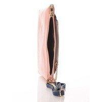 Женская кожаная сумка-клатч Italian bags Розовый (7808_white_roze)