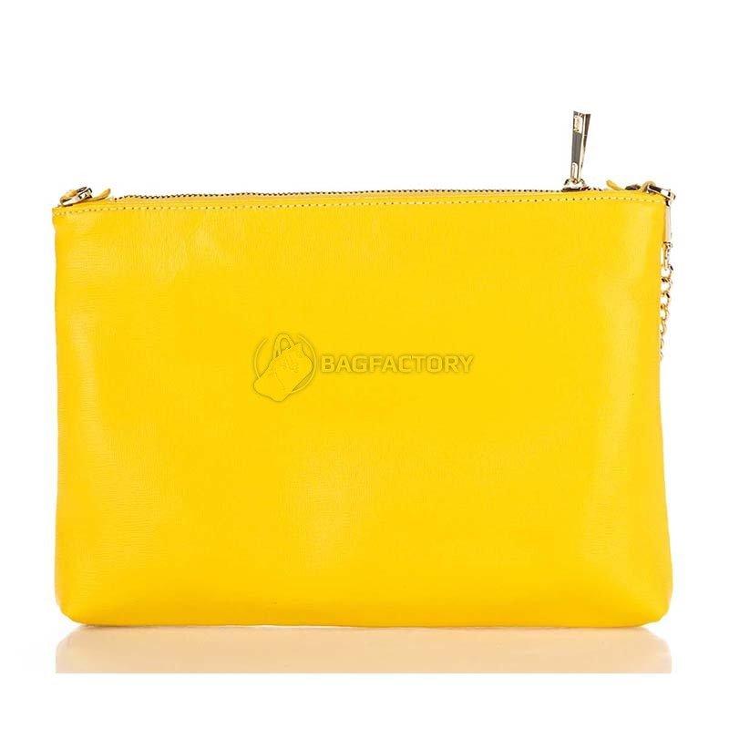 Женская кожаная сумка-клатч Italian bags Желтый (7808_yellow)