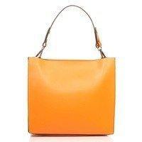 Женская кожаная сумка Italian bags Оранжевый (8910_orange)