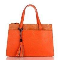 Женская кожаная сумка Italian bags Оранжевый (8914_orange)