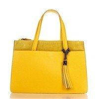 Женская кожаная сумка Italian bags Желтый (8914_yellow)