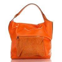 Женская кожаная сумка Italian bags Оранжевый (8925_orange)