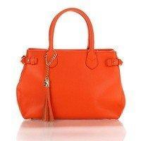 Женская кожаная сумка Italian bags Оранжевый (8927_orange)