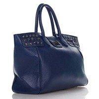 Женская кожаная сумка Italian bags Синий (8947_blue)