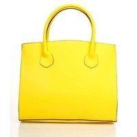 Женская кожаная сумка Italian bags Желтый (8983_yellow)