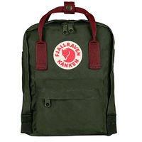 Городской рюкзак Fjallraven Kanken Mini Forest Green-Ox Red 7л (23561.660-326)