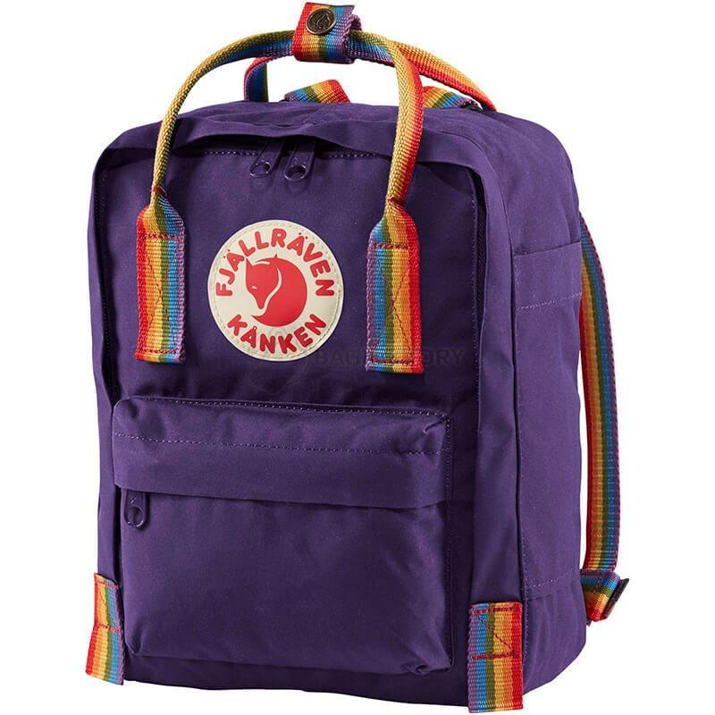 Городской рюкзак Fjallraven Kanken Rainbow Mini Purple Rainbow Pattern (23621.580-907)