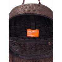 Городской женский рюкзак Poolparty XS Бронзовый 9л (xs-croco-bronze)