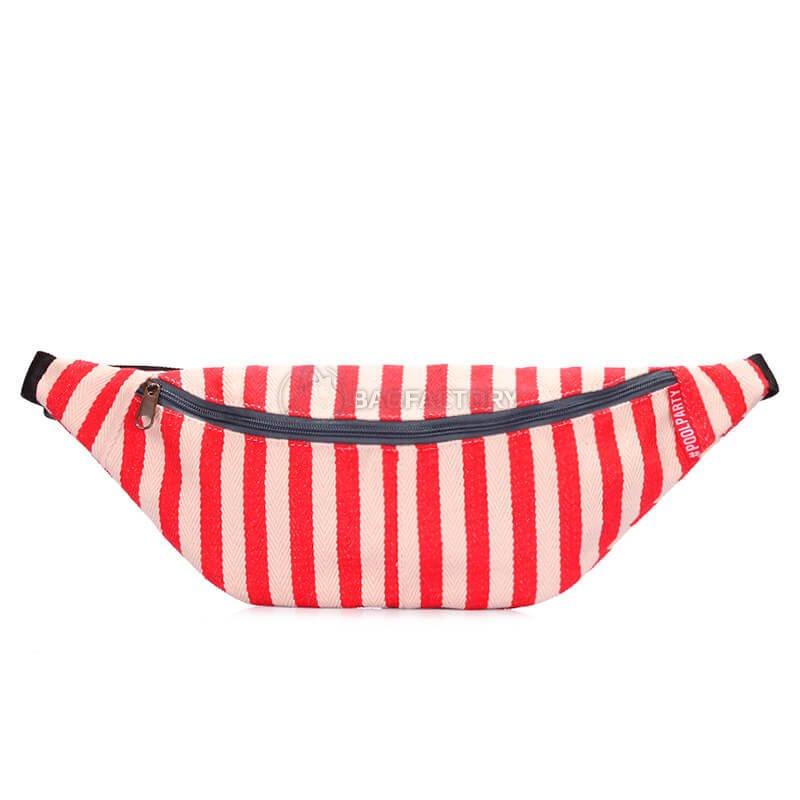 Поясная сумка-бананка Poolparty в морском стиле (waistbag-navy-red)