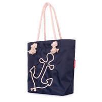 Женская летняя сумка Poolparty с якорем Синяя (anchor-oxford-blue)
