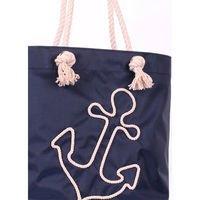 Женская летняя сумка Poolparty с якорем Синяя (anchor-oxford-blue)