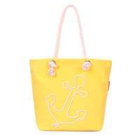 Женская летняя сумка Poolparty с якорем Желтая (anchor-yellow)