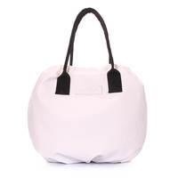 Женская сумка на завязках Poolparty Muffin Белая (muffin-pu-white)