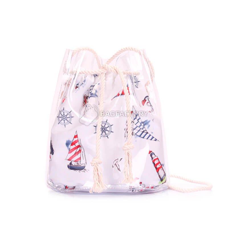 Женская летняя сумка Poolparty в морском стиле (bucket-clr-marine)