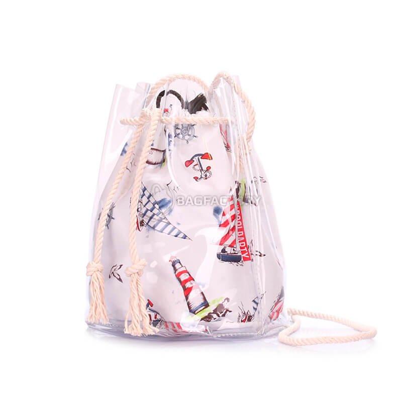 Женская летняя сумка Poolparty в морском стиле (bucket-clr-marine)