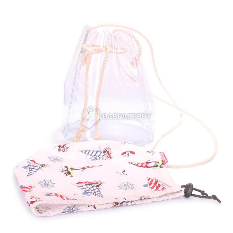 Женская летняя сумка Poolparty в морском стиле (bucket-clr-marine)