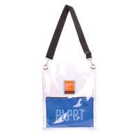Женская прозрачная сумка Poolparty Clear с ремнем на плечо (clear-blue-extra)