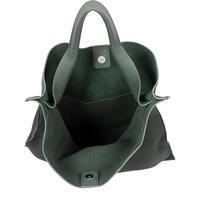 Женская кожаная сумка Poolparty Bohemia Зеленая (bohemia-khaki)