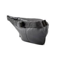 Поясная кожаная сумка-бананка Poolparty PLPRT (waistbag-leather-black)