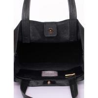 Женская кожаная сумка-шоппер Poolparty Iconic Черная (iconic-black)