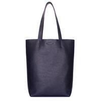 Женская кожаная сумка-шоппер Poolparty Iconic Темно-синяя (iconic-darkblue)