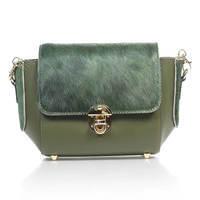 Женская кожаная сумка Italian Bags Зеленый (1658_green)