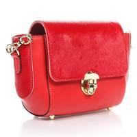 Женская кожаная сумка Italian Bags Красный (1658_red)