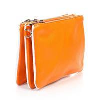 Кожаный клатч Italian Bags Оранжевый (1723_orange)