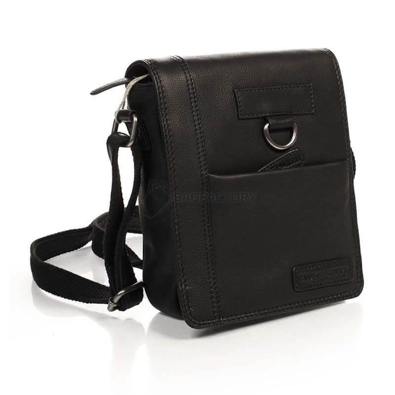 Мужская кожаная сумка HILL BURRY Черный (3057_black)