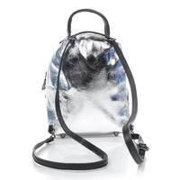 Городской кожаный рюкзак Italian Bags Серебристый (8165_silver)