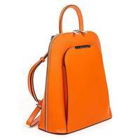 Городской кожаный рюкзак Italian Bags Оранжевый (8502_orange)