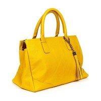 Женская кожаная сумка Italian Bags Желтый (8907-1_yellow)