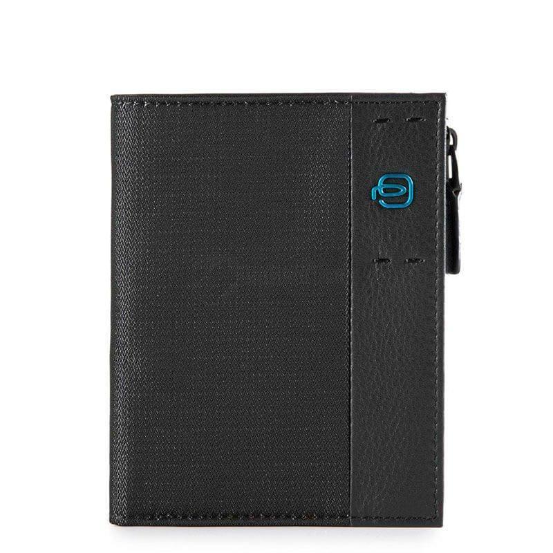 Портмоне Piquadro PULSE ChevronBlack с отдел. для монет на молнии (PU4526P16_CHEVN)