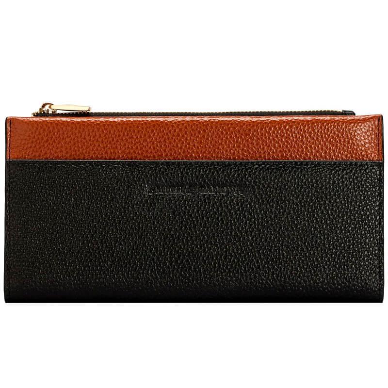 Кошелек женский кожаный Smith & Canova Althorp Black-Tan (26801 BLK-TAN)