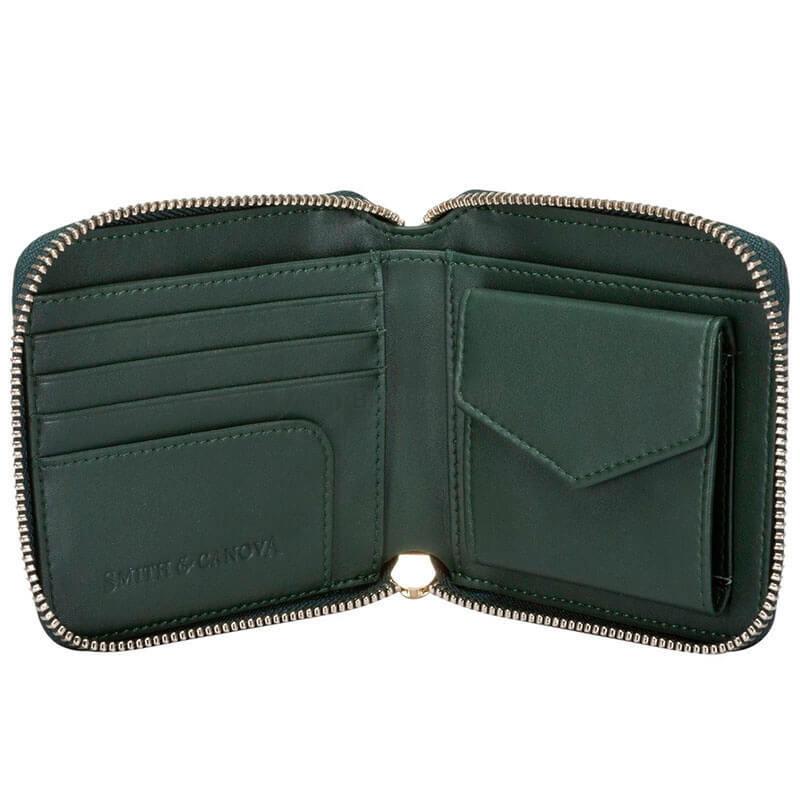 Кошелек женский кожаный Smith & Canova Althorp Green-Brown (26803 GREEN-BRN)