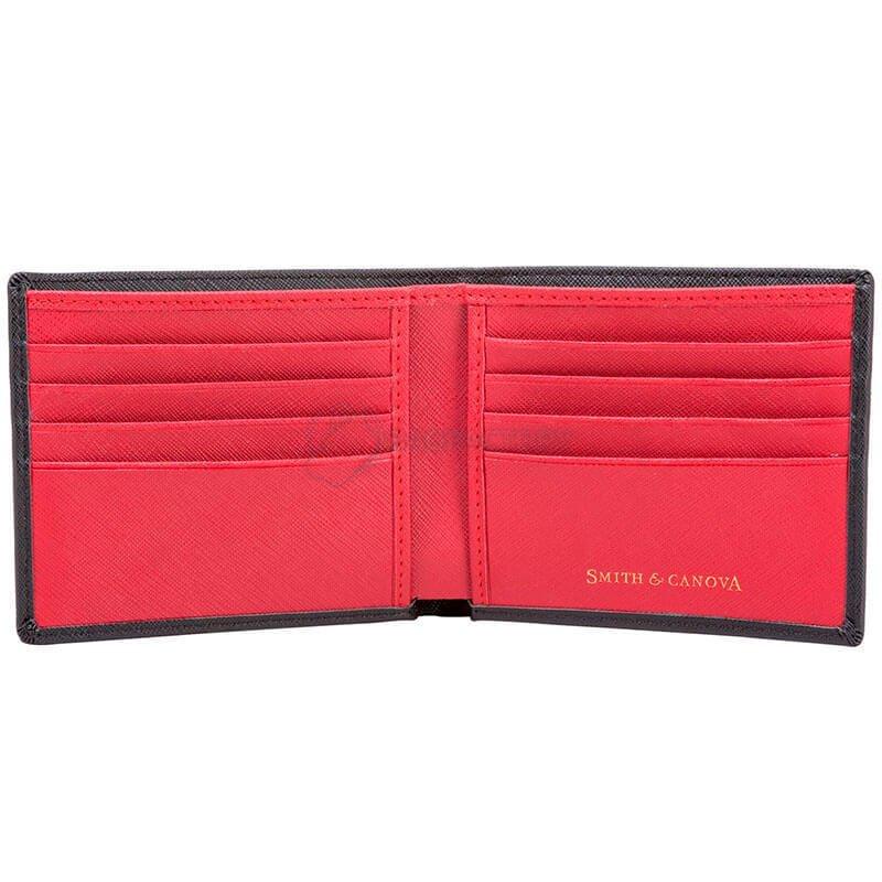 Кошелек мужской кожаный Smith & Canova Devere Black-Red (26826 BLK-RED)