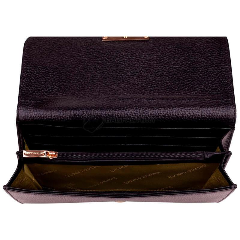 Кошелек женский кожаный Smith & Canova Haxey Black (28536 BLK)