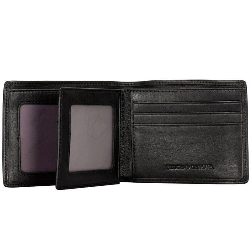 Кошелек мужской кожаный Smith & Canova Bowgett Black (28589 BLK)