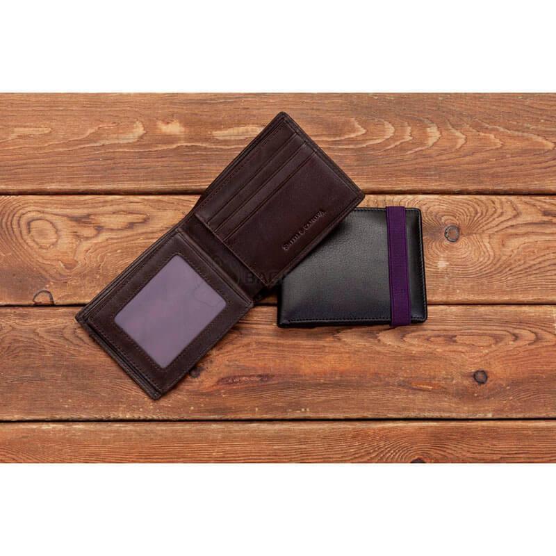 Кошелек мужской кожаный Smith & Canova Bowgett Black (28589 BLK)