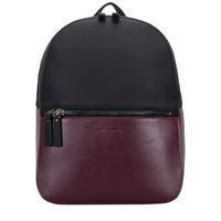 Городской кожаный рюкзак Smith & Canova Francis Black-Burgundy (92901 BLK-BRG)