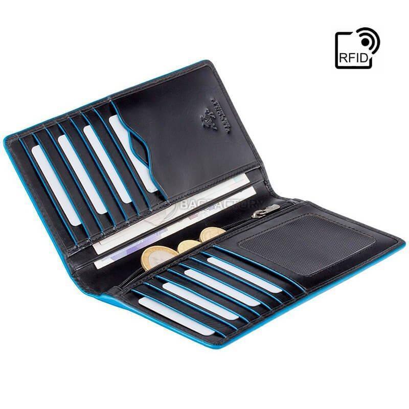 Кошелек мужской кожаный Visconti Jean-Paul с защитой RFID Italian Black (ALP88 IT BLK)