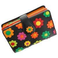 Кошелек женский кожаный Visconti Spanish Black Pace Daisy (DS82 BLK/PC)