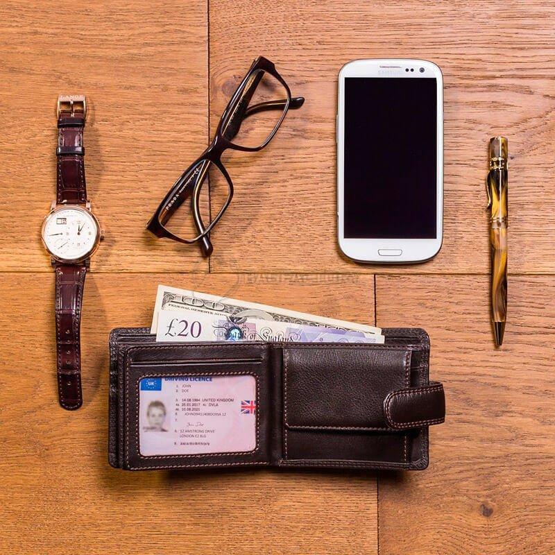 Портмоне мужское кожаное Visconti Strand Black (HT13 BLK)