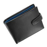 Портмоне мужское кожаное Visconti Vincent Black/Cobalt (PM100 BK/CB)