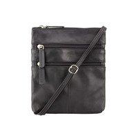Женская кожаная сумка Visconti 18606 Slim Bag Black (18606 BLK)