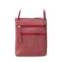 Женская кожаная сумка Visconti 18606 Slim Bag Red (18606 RED)