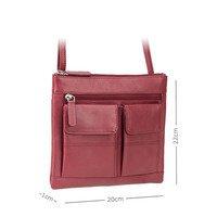 Женская кожаная сумка Visconti 18608/A Slim Bag Red (18608 RED)
