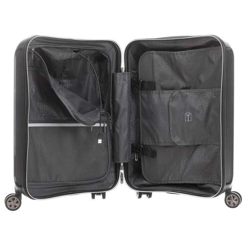 Чемодан на 4 колесах Titan COMPAX Black S с USB 43л (Ti844406-01)