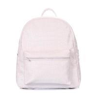 Городской женский рюкзак Poolparty XS Белый 9л (xs-croco-white)
