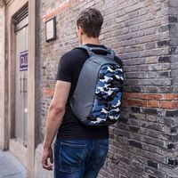 Городской рюкзак Анти-вор XD Design Bobby Camouflage Blue 11л для ноутбука 14